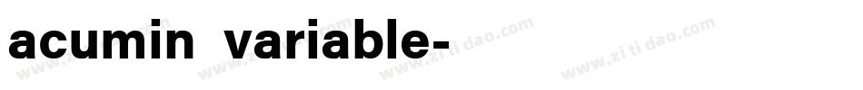 acumin variable字体转换